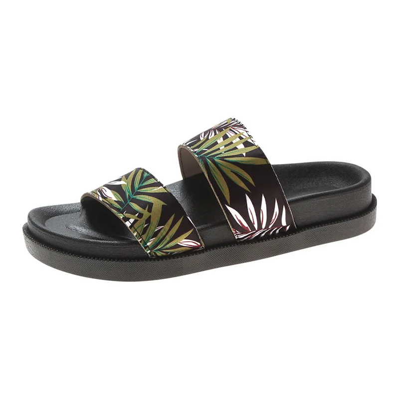 

Fashion Slippers Ladies Summer Banana Leaf Trend Beach Female Summer Women Slippers Flat With Shoes