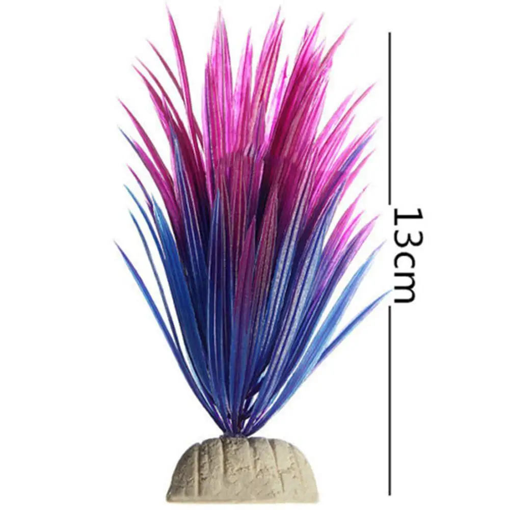 

13cm Artificial Plants Non-Toxic Aquarium Decoration Plants Plastic Fish Tank Grass Flower Ornament Decor Aquatics Accessories