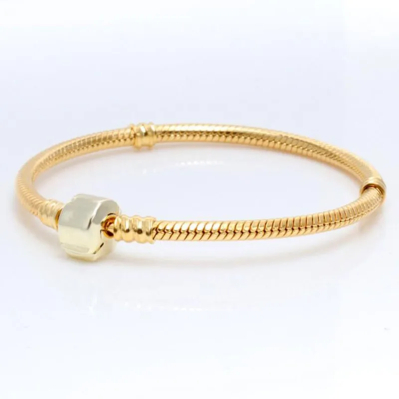 

New 925 Silver Classic Button Snake Bone Pan Fashion Bracelet Suitable For Women's Wedding Gift