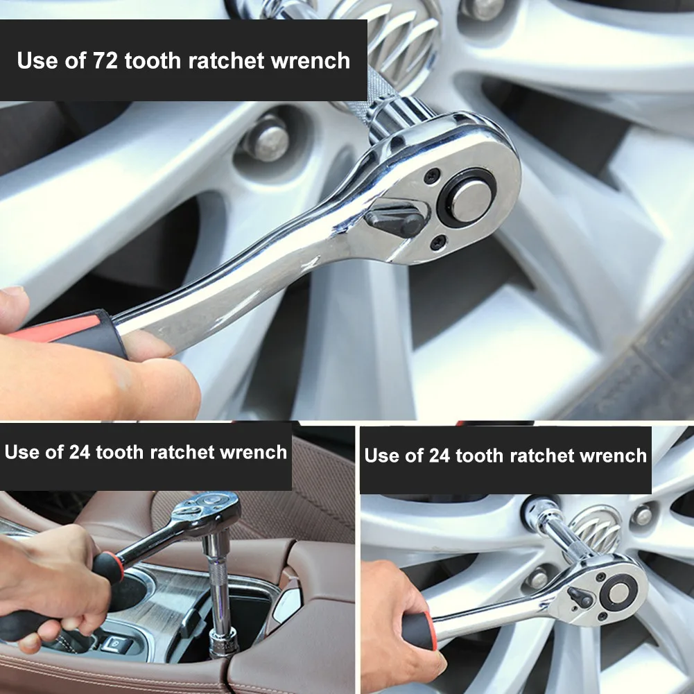 CR V набор гаечное ключа с 1/4 &quot3/8" 1/2 "гнездовая отвертка шестигранный ключ 72