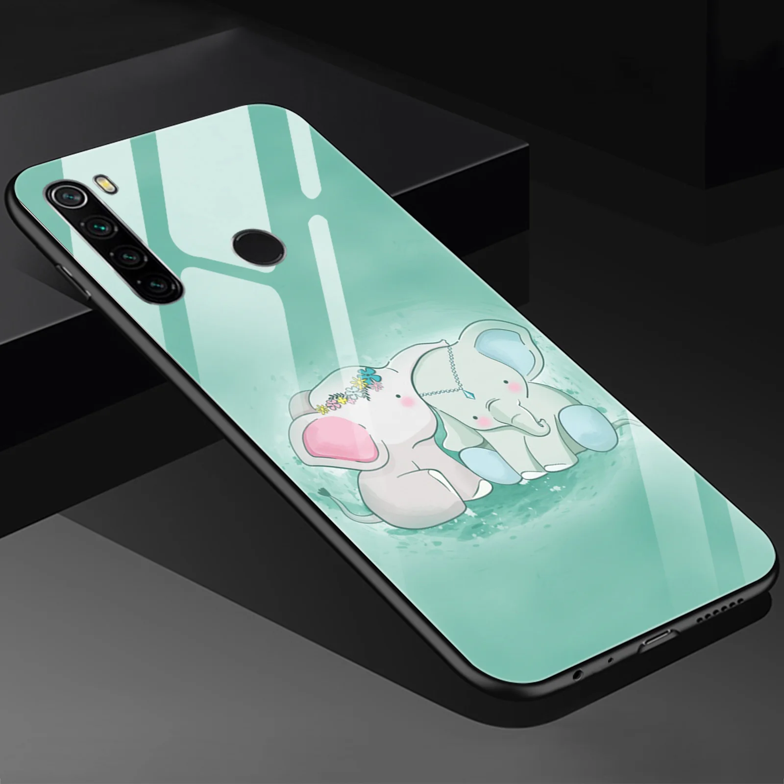 

Elephant Phone Case for Xiaomi Redmi Note 9 8 7 8A 7A 8T 6 Pro Mi Note 10 9 9T 10T 8 Pro SE F1 Poco X3 Glass Cases Cover Funda