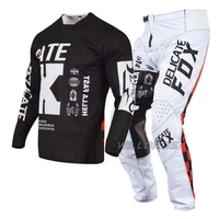 motocross racing gear set delicate fox 2021 mountain bicycle offroad jersey pants 180 illmatik mx combo mens black white kits