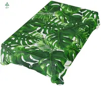 Tropical Palm Leaf Square Table Cloth Washable Spill Proof Indoor/outdoor Kitchen Dining Room Party Decor
