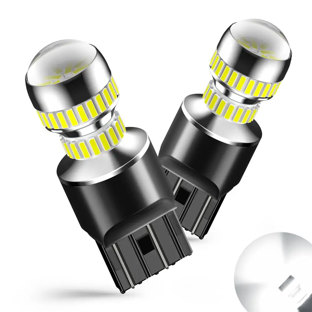 AUXITO 2x светодиодный T20 7440 W21W WY215W светодиодный 7443 SRCK W21/5 W светодиодный фонарь для автомобиля, сигнал поворота, тормозной задний фонарь заднего хода, авто 1200LM 12V