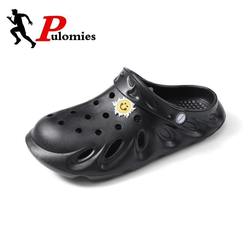 

Мужские массажные шлепанцы в клетку, Уличная обувь для сада и бассейна, сланцы, мюли, пляжные тапки, летние сандалии