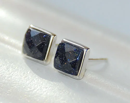 Женские квадратные серьги из стерлингового серебра 925 пробы новый дизайн милый