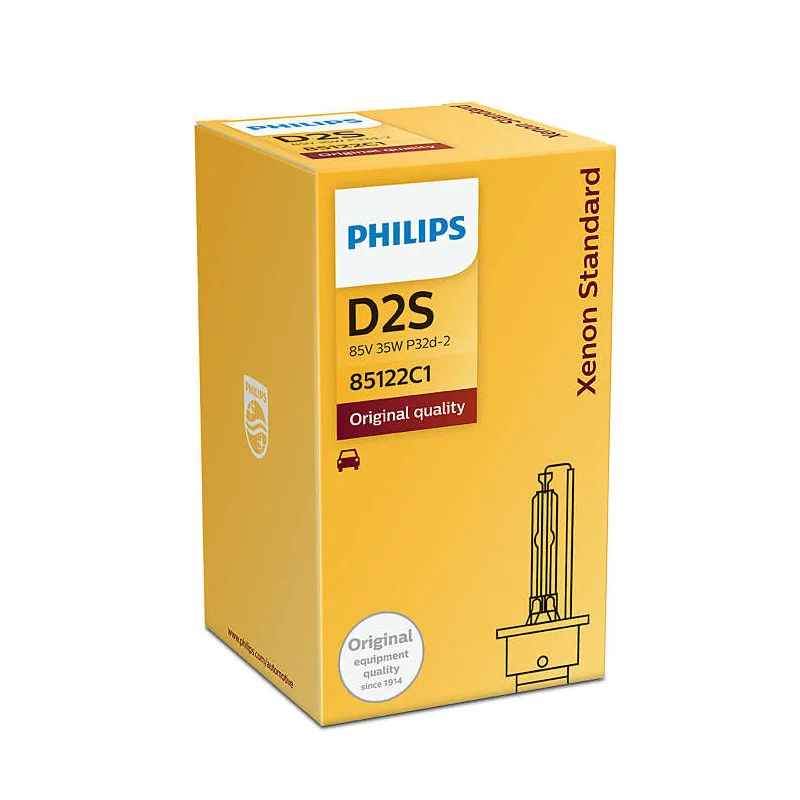 Philips 100% оригинал D2S Xenon Standard 85122C1 35 Вт ксенон HID Автомобильная Лампа Авто ECE OEM