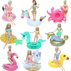 Купальник для куклы Барби, спасательный круг, Пляжное кольцо, купальная одежда для бассейна, бикини, аксессуары для кукол Барби, подарок для детей, игрушка