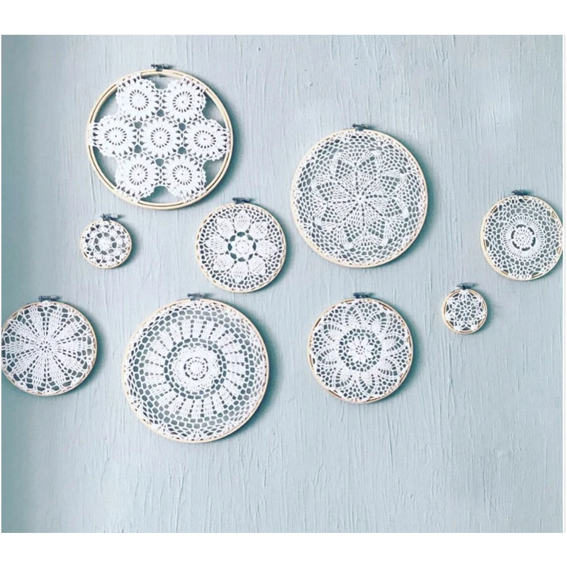 

1 Set DIY Tapestry Wall Hanging Lace Dream Catcher Set Wedding Background Decoration Mexican Party Hanging Decorations Wall Boho