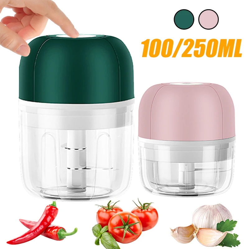

Waterproof High Quality Kitchen Ginger Chili 45W Stainless Steel 100ML/250ML USB Charging Garlic Masher Food Crusher