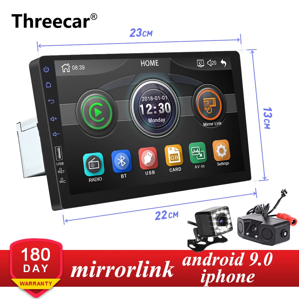 " сенсорный Автомагнитола Mirrorlink Bluetooth USB DVR камера заднего вида 2din Автомагнитола MP5 плеер один din Авторадио без Android