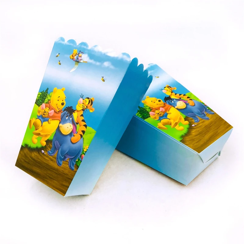 Коробка для попкорна в виде медведя Винни 6 шт.|Подарочные сумки и упаковка| |