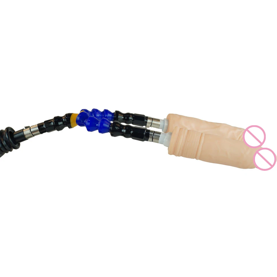 Насадка для секс машины с двойным гибким удлинителем подключение фаллоимитатора