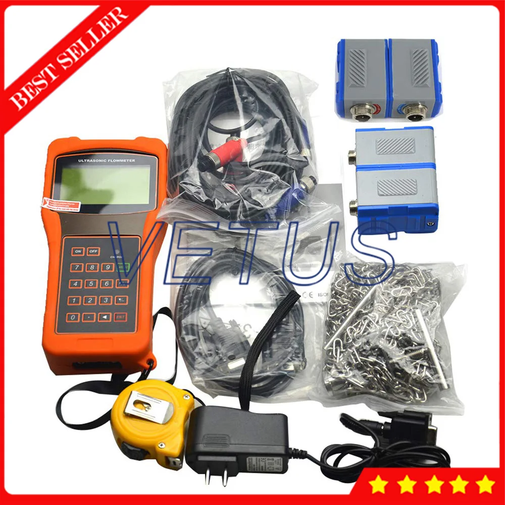 

Handheld TUF-2000H Ultrasonic Liquid Flow Meter with DN15-700mm TS-2 TM-1 Transducer Portable Digital lcd Flowmeter