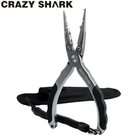 crazy shark 7in aluminum fishing pliers split ring cutter carp crimping lead fish holder tackle hook remover goods for fishing