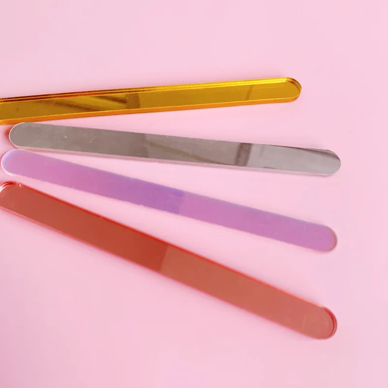 Палочки для мороженого 10 шт. акриловые палочки торта розовое золото зеркальные