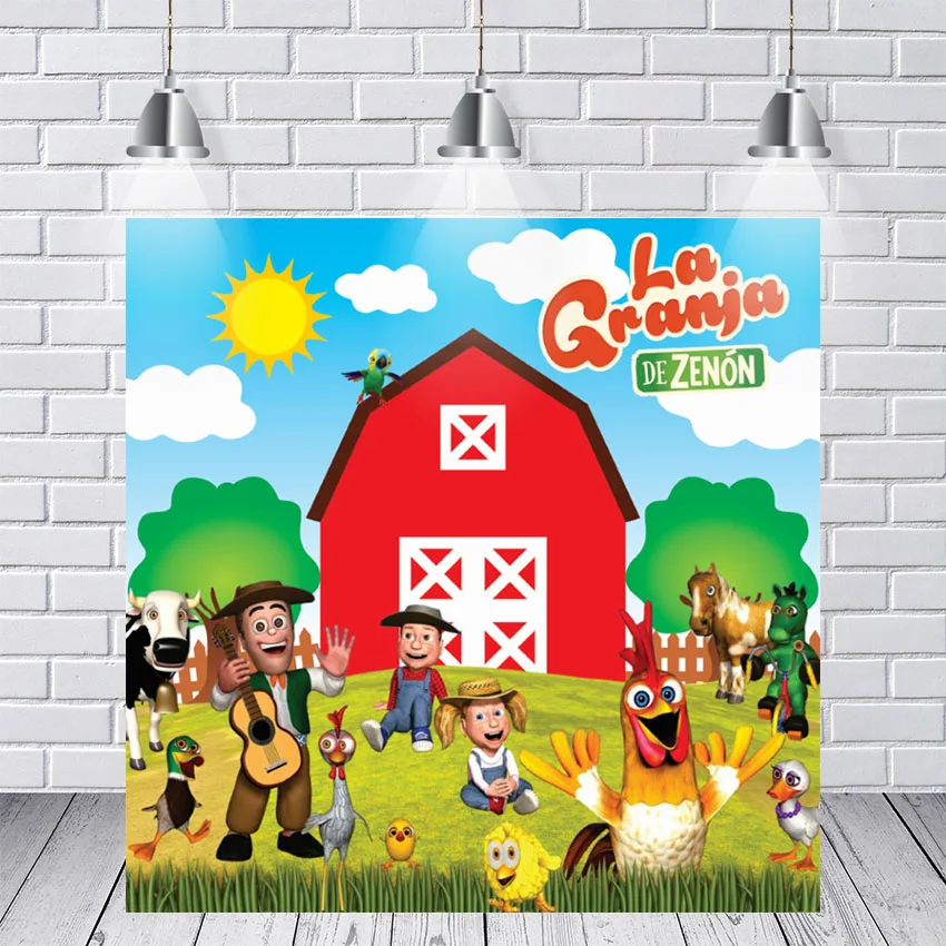 Background Photography La Granja De Zenon Red Barn Farm Animals Garden Custom Photo Studio Seamless Background Backdrop Vinyl