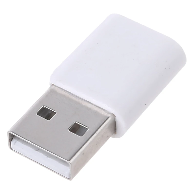 Переходник с USB папа на Micro Мама Белый адаптер для зарядки и передачи данных