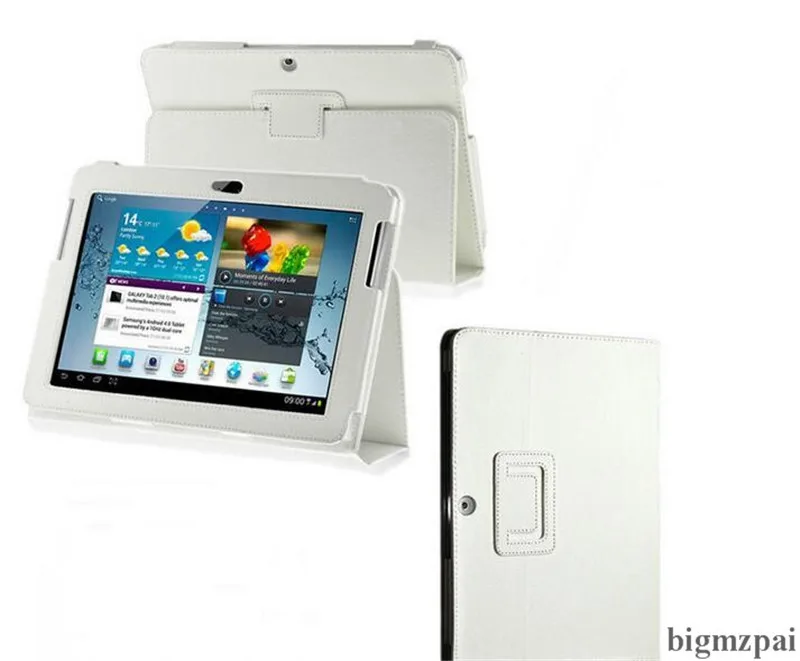 Для планшета samsung Galaxy Tab 2 10,1 P5100 P5110 10,1 дюймов чехол из искусственной кожи с подставкой защитный чехол для планшета 2 10,1 ''P5100+ пленка - Цвет: white
