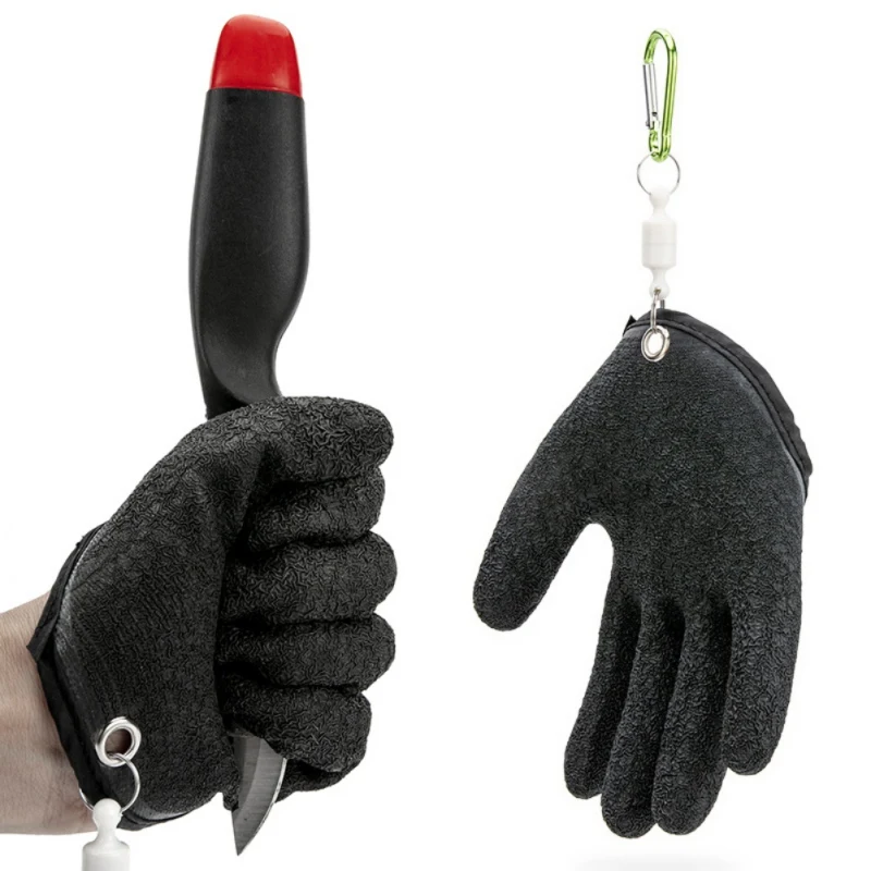 

Fishing Glove With Magnet Release Fisherman Professional Catch Fish Cut And Puncture Resistant Anti-slip Latex Full Finger