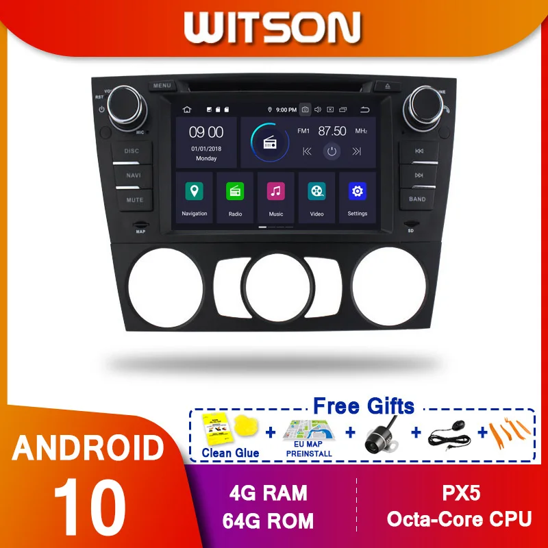 WITSON Android 10 0 Восьмиядерный автомобильный Dvd GPS плеер для BMW E90/E91 IPS экран 4 ГБ ОЗУ 64 Гб