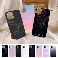 cute love yourself phone case for iphone 11 12 13 mini pro xs max 8 7 6 6s plus x 5s se 2020 xr cover