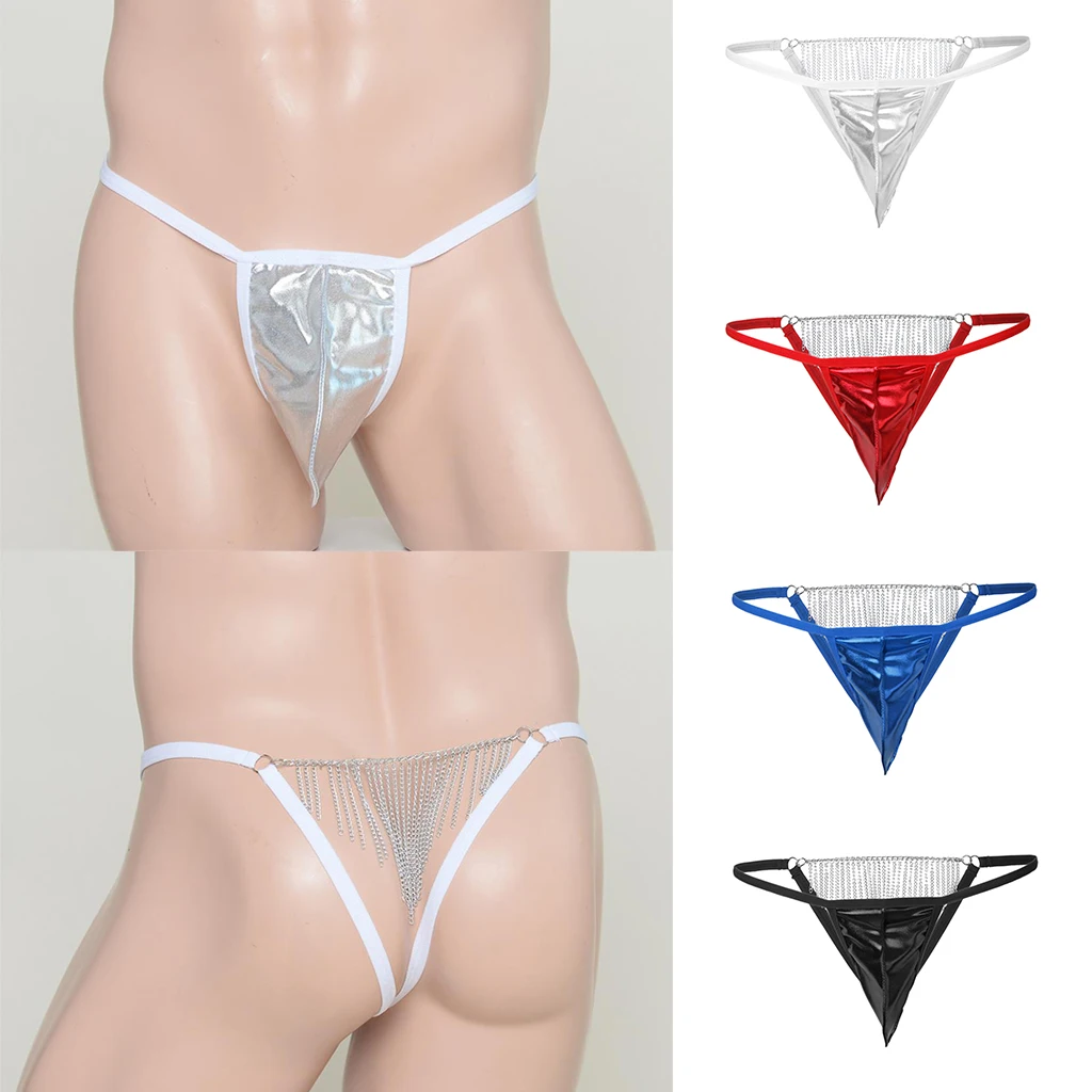 

Men Sexy Tassel Chain Thong Underwear Tangas G-String T-back Panty Free Size