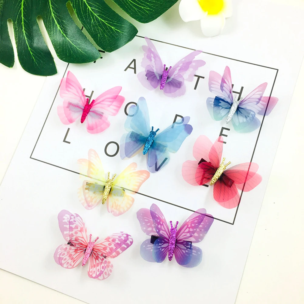 

1Pcs Colorful Mini Butterfly Hair Clips Claw Barrettes Mixed Color Mini Clip Cute Hairpin Hair Accessories For Women Girls Plush