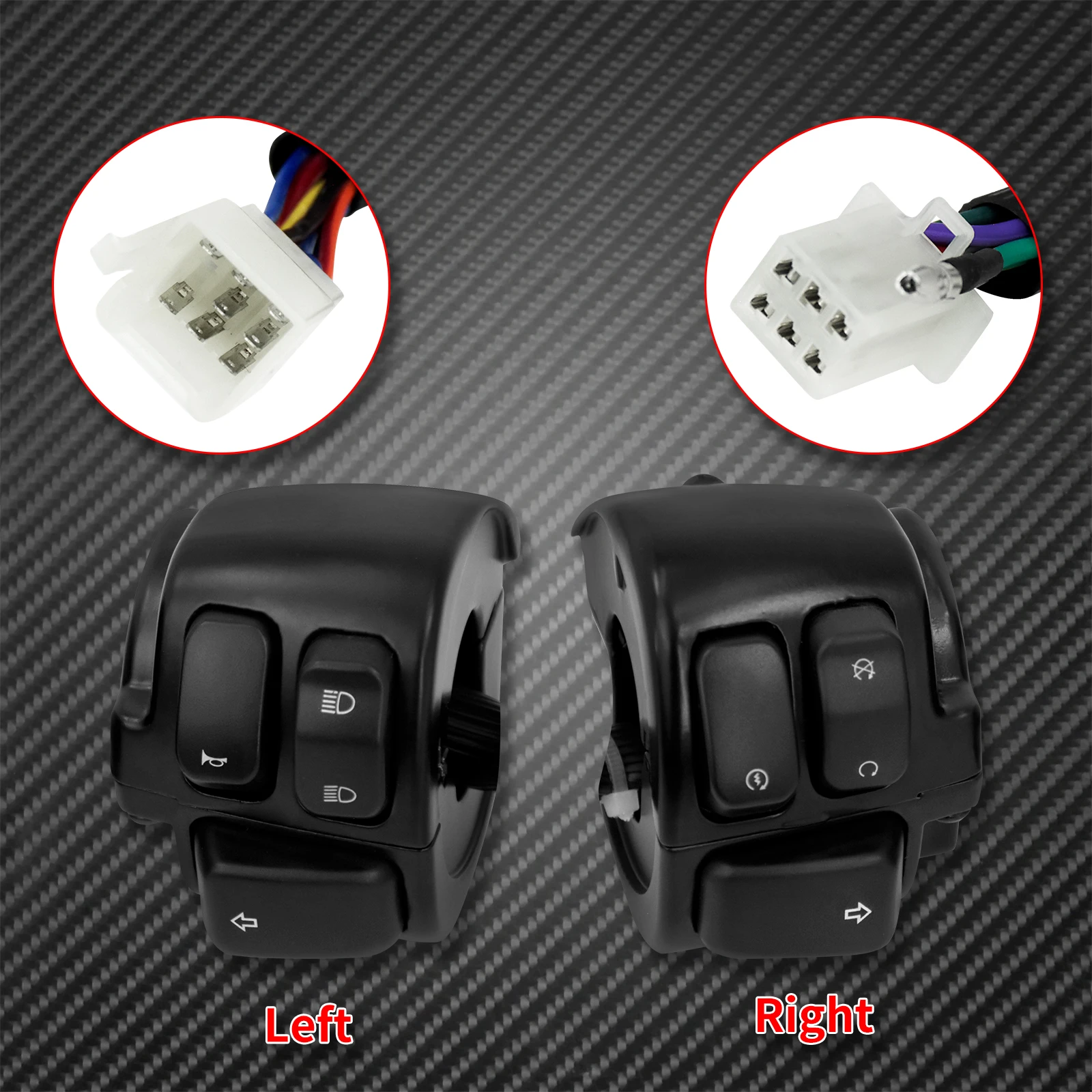 Мотоцикл черный 1 &quotРуль управления поворотным сигналом переключатель для Harley