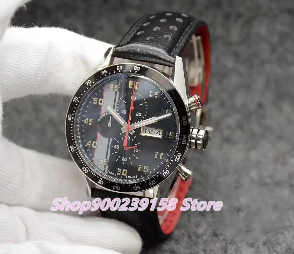 Часы мужские кварцевые с хронографом известные спортивные водонепроницаемые со