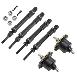 ​For 1/10 Slash 4x4 Short Truck Huanqi 727 RC Car Modification Parts Metal Gear Differential Assembly Drive Shaft Set