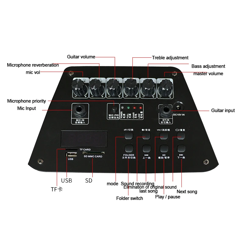 Уличный портативный сабвуфер 8 дюймов Bluetooth колонка с колесами большая