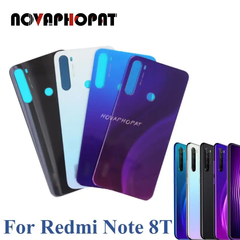 

Novaphopat оригинал для Xiaomi Redmi Note 8T Задняя Крышка Стеклянная Крышка батарейного отсека задняя панель задний корпус объектив камеры