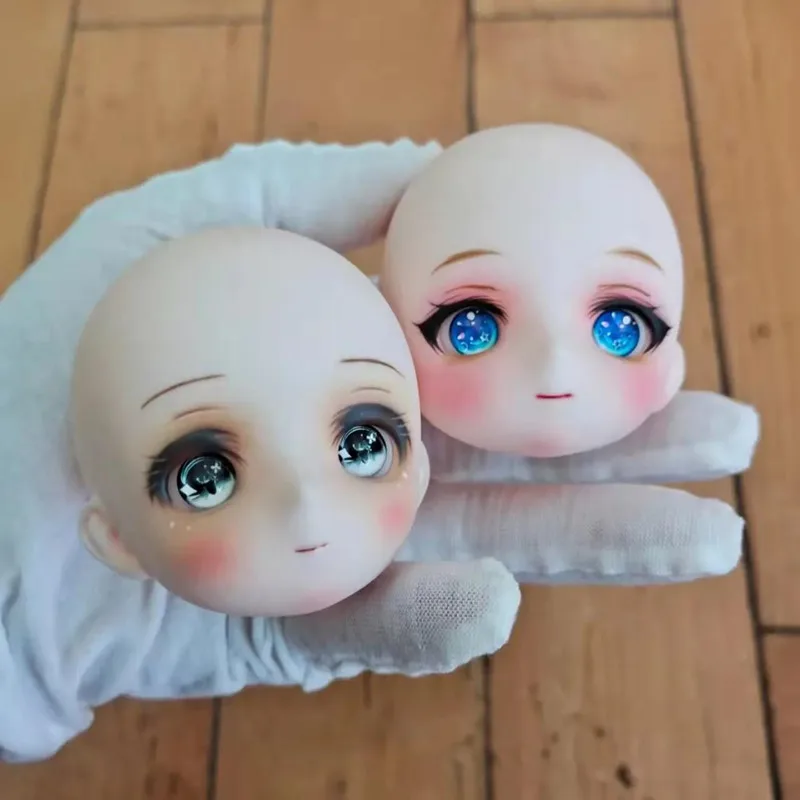 

New Anime Doll Head with Makeup Cute Head with 14mm Eyes 1/6 Bjd 28cm Baby Doll Accessories Toys Doll Head Circumference 18cm