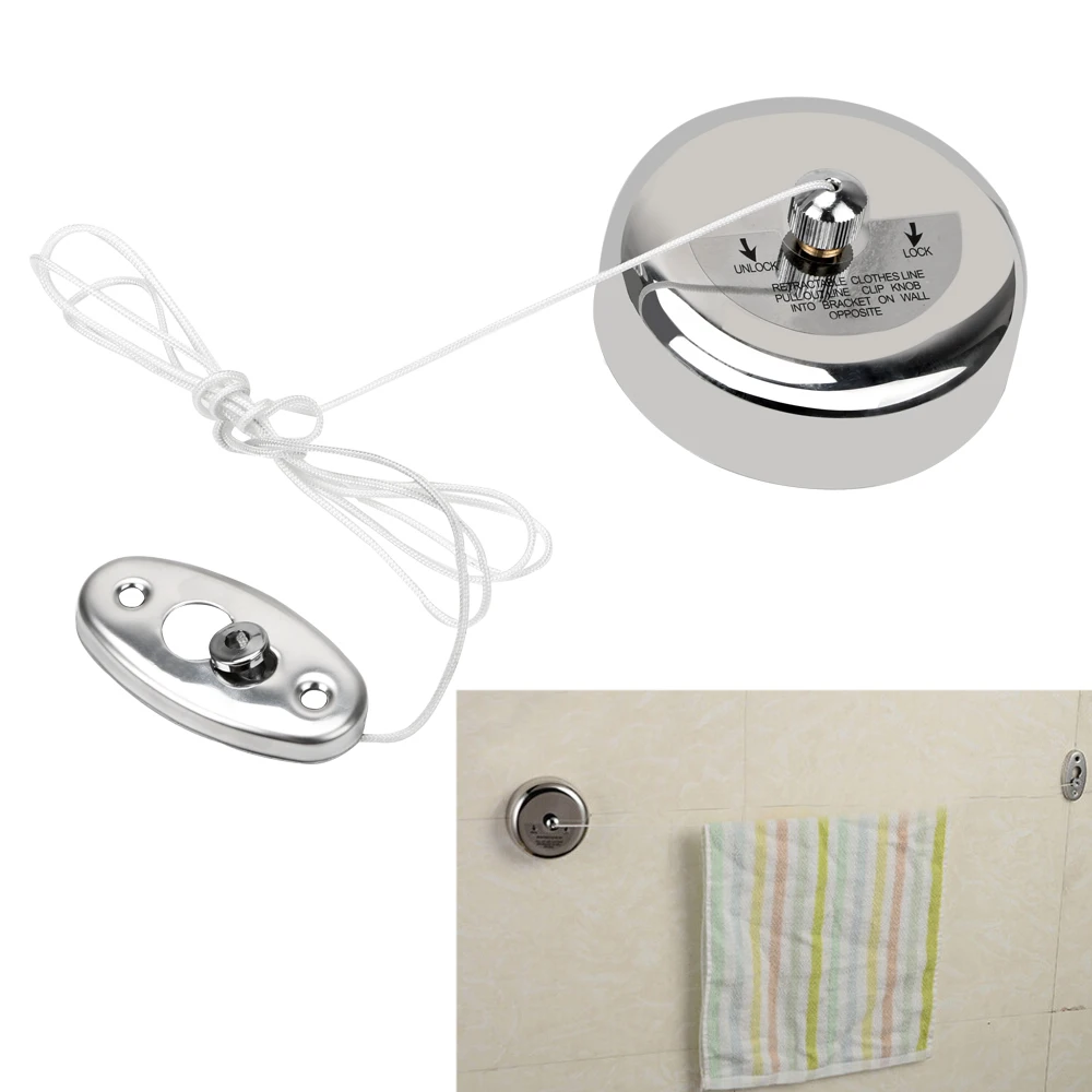 

Home Storage Convenient Stainless Steel Retractable Clotheslines Laundry Hanger Clothes Dryer Organiser Portable