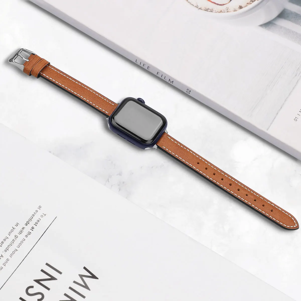 

Bracelet Belt Genuine Leather Band for Apple Watch 42MM 38MM 44MM 40MM Strap for IWatch Series 5 4 3 2 1 Watchband Accessories