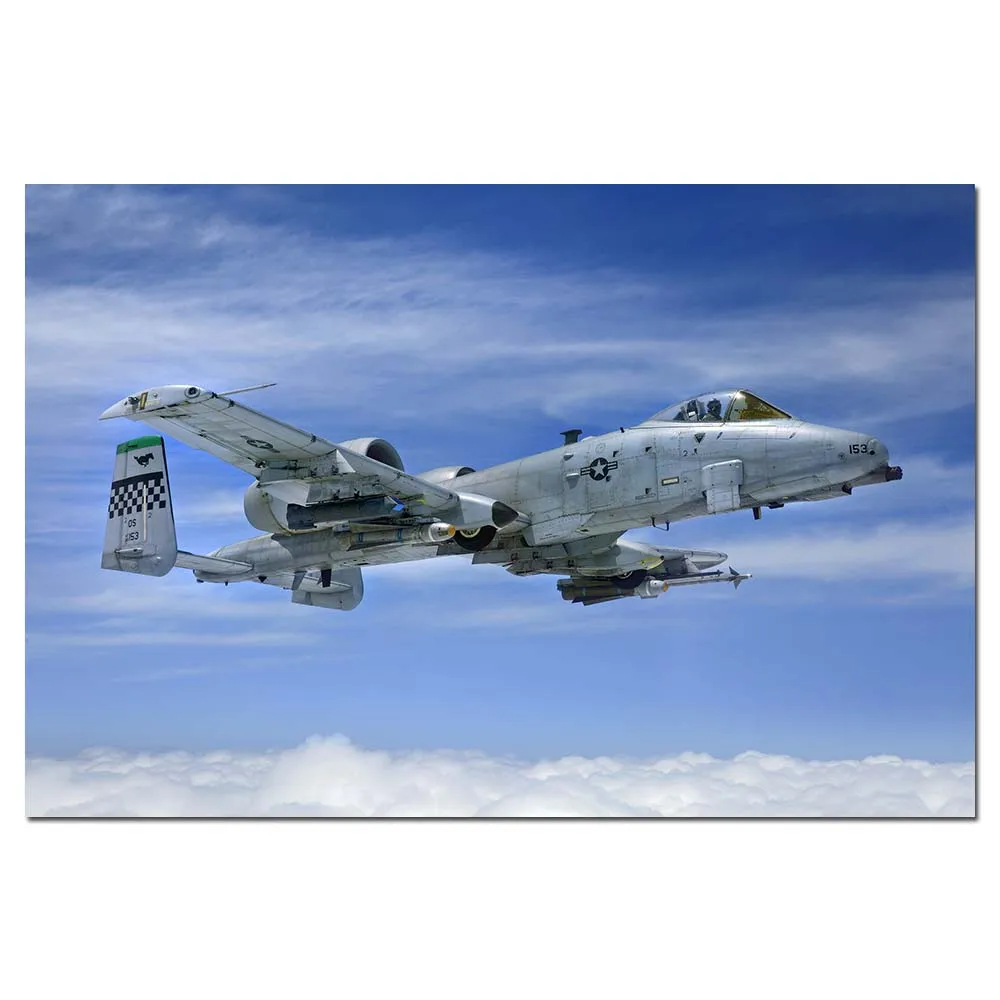Атака самолета A-10 Thunderbolt II обои настенные художественные плакаты холст ткань