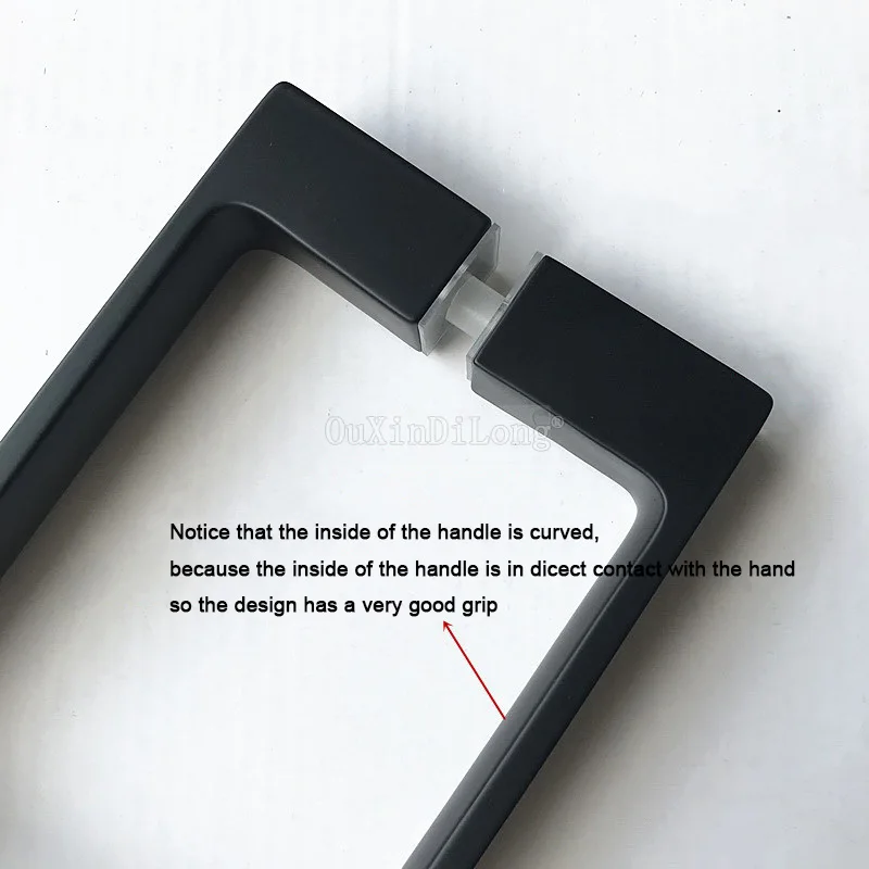 

1PCS Small Solid 304 Stainless Steel Shower Room Door Handle Back-to-Back Bathroom Sliding Door Push Pull GF117