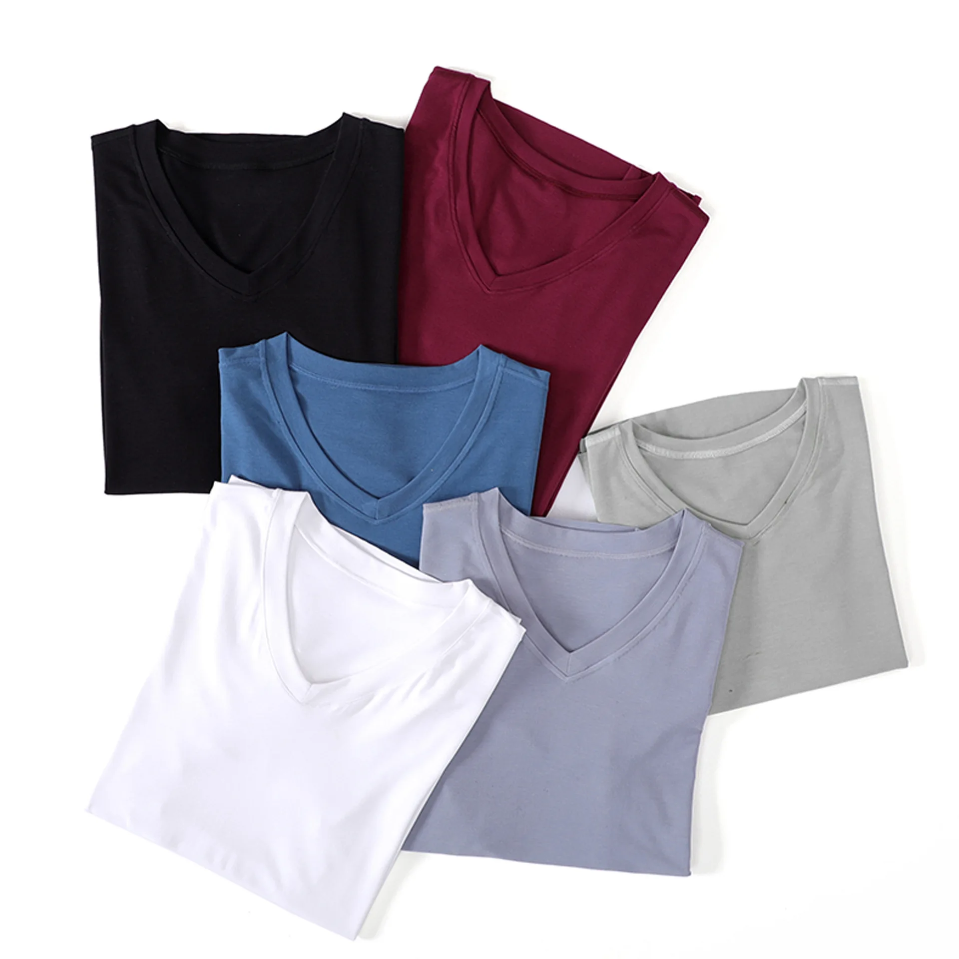 

Modal Close-fitting Summer Mens tank tops Short sleeve sleep tops Sexy V-neck mens bottoming shirt nightshirt B0123