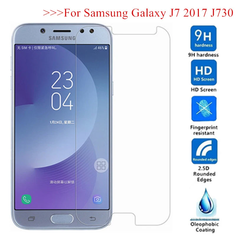 Закаленное стекло для Samsung Galaxy J7 2017 J730F/DS J730FM/DS J730F J730 2 шт. Защитное экрана 2.5D 9H