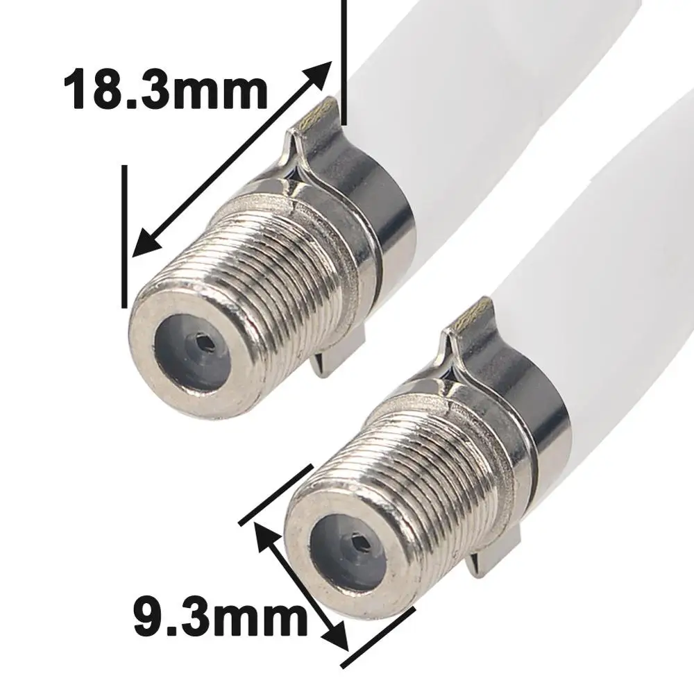 Ультраплоский коаксиальный кабель с разъемом F Высокочастотный плоский для окон
