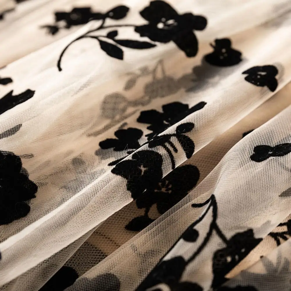 Женская плиссированная многослойная Юбка-миди с цветочным принтом | одежда