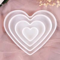 heart shape tray silicone casting epoxy molds for diy resin tray coaster jewelry findings tools moulds uv epoxy handmade craft