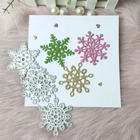 new 3 pcs snowflakes metal cutting die mould scrapbook decoration embossed photo album decoration card making diy handicrafts