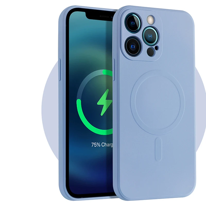 Чехол Magsafing для iPhone 13 12 11 Pro Max 7 8 Plus X Xs Xr магнитный ударопрочный чехол из жидкого
