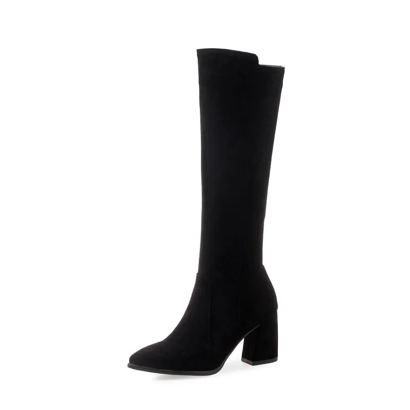 

Big Size 9 10 11-16 thigh high boots knee high boots over the knee boots women ladies boots Side zipper suede finish