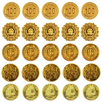 pirate gold coins plastic set gold treasure chest coins for play favor pirate party treasure hunt game prize kids praise toys