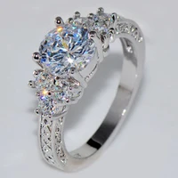 luxury exquisite sell eight heart eight arrow zircon ring elegant princess engagement ring womens wedding dinner party jewelry
