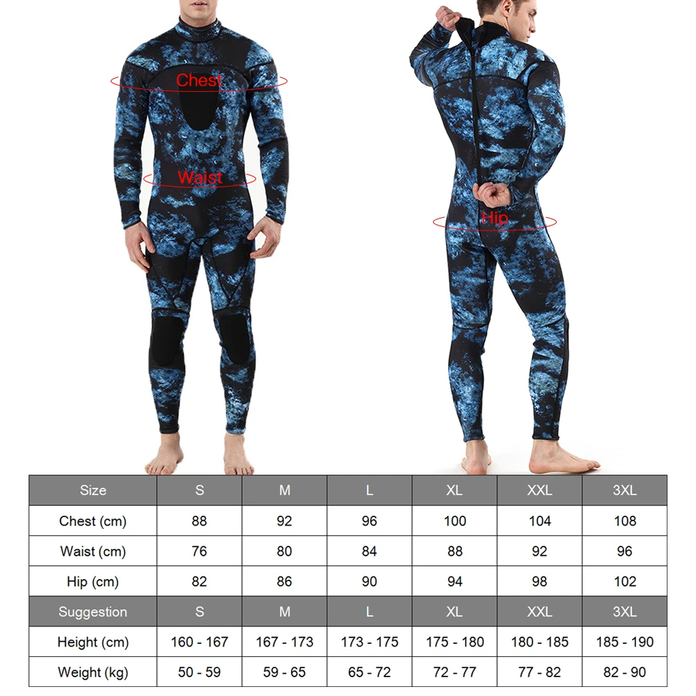 

Men's 3mm Neoprene Swimsuit, Surfing Swimsuit, Swimming, Diving, Wet Clothes, Cold Diving, Water Sports,
