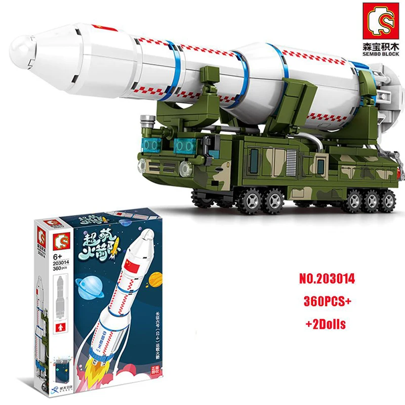 

SEMBO 360PCS+ Chinese CZ-6 Rocket Carrier Model Building Blocks Boy Assembling Blocks Toys Technic Vehicle Car Kits for Kids